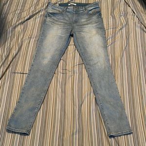 Men’s Light-wash Denim Stacked Skinny Jeans 33x32